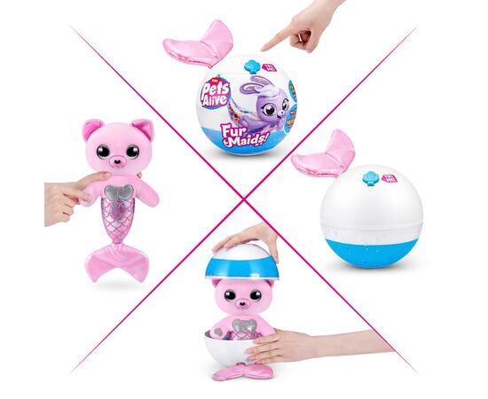 Интерактивная игрушка Pets & Robo Alive серии Furmaids - Котенок Пурл (9555A), изображение 2 Интерактивная игрушка Pets & Robo Alive серии Furmaids - Котенок Пурл (9555A), изображение 2