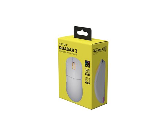 Мишка Hator Quasar 3 Wireless White (HTM731), зображення 7 Мишка Hator Quasar 3 Wireless White (HTM731), зображення 7