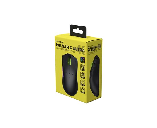 Мишка Hator Pulsar 3 Ultra 4K Wireless Black (HTM680), зображення 7 Мишка Hator Pulsar 3 Ultra 4K Wireless Black (HTM680), зображення 7