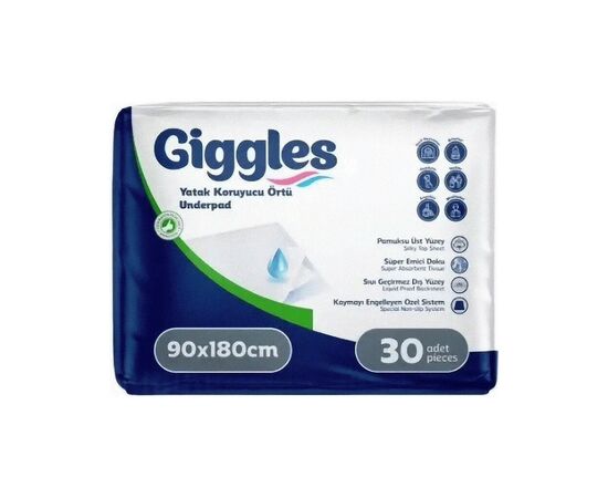 Пелюшки для малюків Giggles 90х180 см 30 шт (8680131206308)