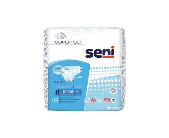 Підгузки для дорослих Seni Super Large 100-150 см 10 шт (5900516803759)