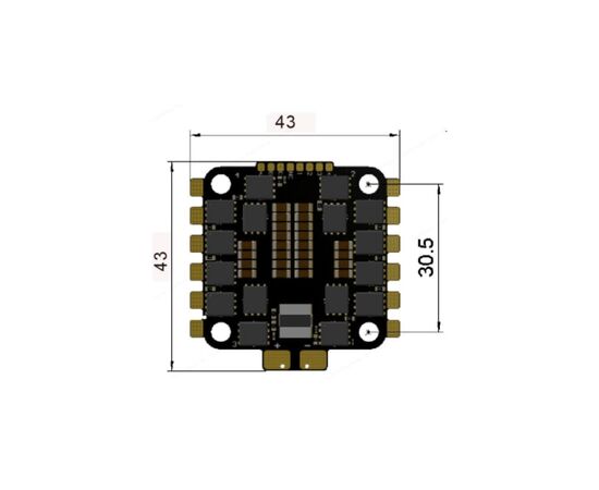 Полетный стек Hobbyporter F405 + 55A ESC (F405BLS55A), изображение 3 Полетный стек Hobbyporter F405 + 55A ESC (F405BLS55A), изображение 3