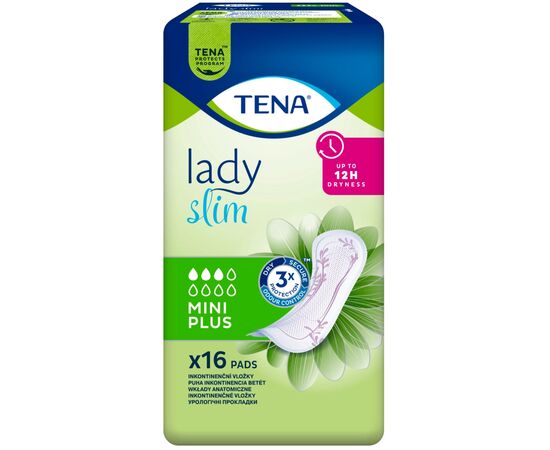Урологические прокладки Tena Lady Slim Mini Plus 16 шт. (7322540852868), изображение 2 Урологические прокладки Tena Lady Slim Mini Plus 16 шт. (7322540852868), изображение 2