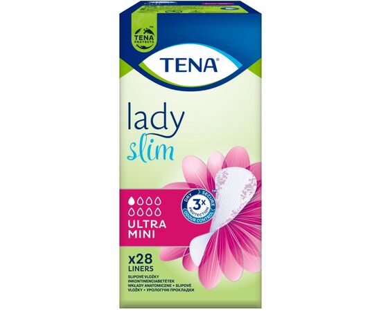 Урологические прокладки Tena Lady Slim Ultra Mini 28 шт. (7310791247649/7322541116082), изображение 2 Урологические прокладки Tena Lady Slim Ultra Mini 28 шт. (7310791247649/7322541116082), изображение 2