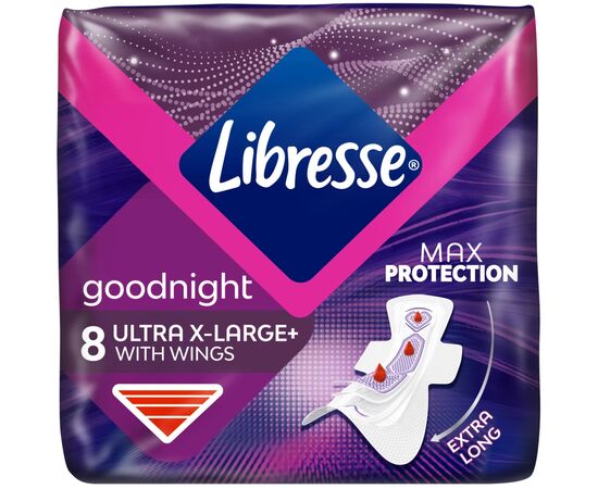 Гігієнічні прокладки Libresse Ultra Night extra wing 8 шт (7322540918281)