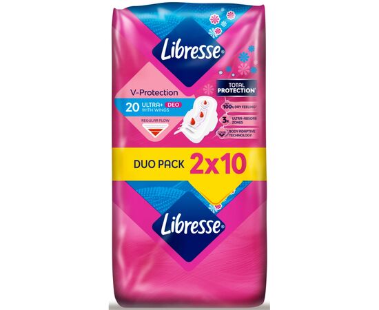 Гигиенические прокладки Libresse Ultra Normal Soft deo 20 шт (7322540356847), изображение 3 Гигиенические прокладки Libresse Ultra Normal Soft deo 20 шт (7322540356847), изображение 3