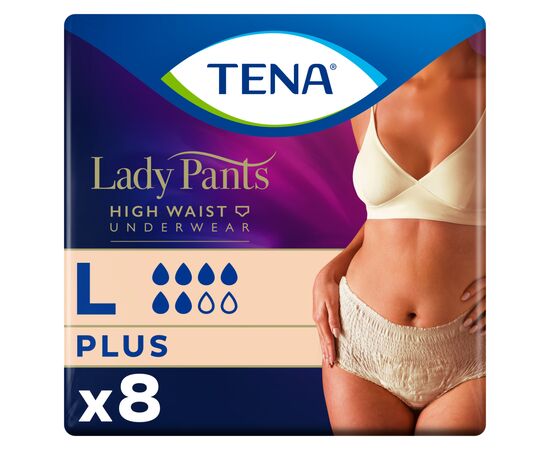 Підгузки для дорослих Tena Lady Pants Plus L для жінок Large 8 шт Creme (7322540920796)