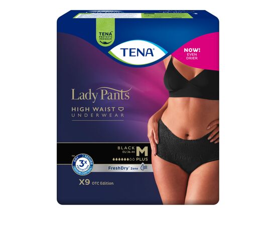 Подгузники для взрослых Tena Lady Pants Plus для женщин Medium 9 шт Black (7322541130637), изображение 2 Подгузники для взрослых Tena Lady Pants Plus для женщин Medium 9 шт Black (7322541130637), изображение 2