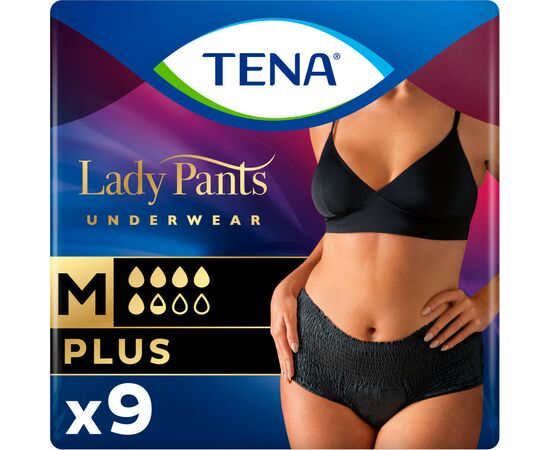 Подгузники для взрослых Tena Lady Pants Plus для женщин Medium 9 шт Black (7322541130637)