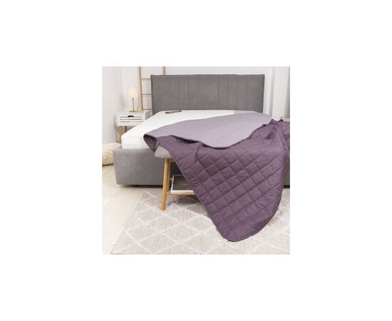 Покрывало Viluta стеганное двустороннее Дуэт Дымчатый аметист 140х210 (duet_dametis_210x140), изображение 2 Покрывало Viluta стеганное двустороннее Дуэт Дымчатый аметист 140х210 (duet_dametis_210x140), изображение 2