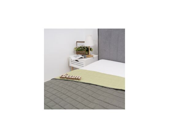 Покрывало Viluta стеганное двустороннее Дуэт Хаки 140х210 (duet_xaki_210x140), изображение 2