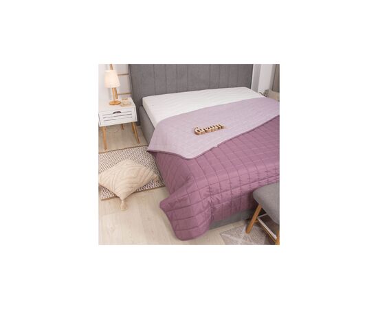 Покрывало Viluta стеганное двустороннее Дуэт Пудра роза 210х240 (duet_pudtroyanda_210x240), изображение 3