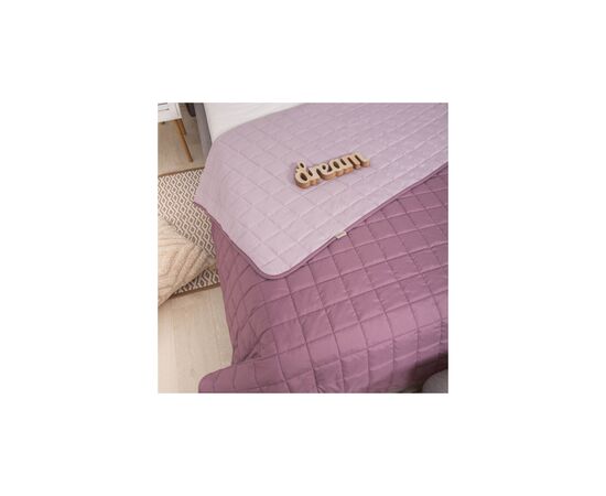 Покрывало Viluta стеганное двустороннее Дуэт Пудра роза 210х240 (duet_pudtroyanda_210x240), изображение 4