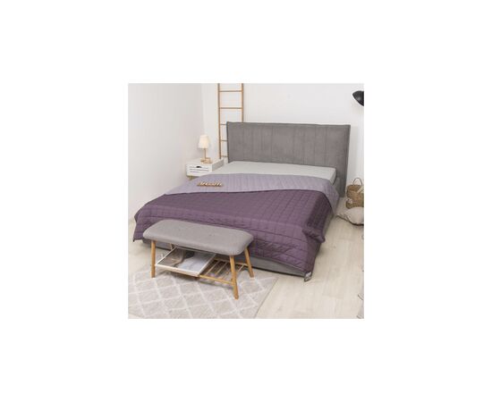 Покрывало Viluta стеганное двустороннее Дуэт Дымчатый аметист 210х220 (duet_dametis_210x220), изображение 4 Покрывало Viluta стеганное двустороннее Дуэт Дымчатый аметист 210х220 (duet_dametis_210x220), изображение 4