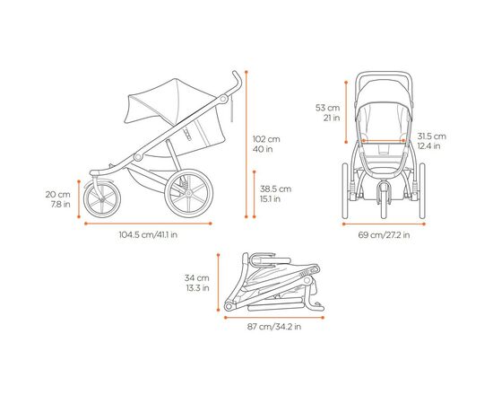 Коляска Thule Urban Glide 2 Mars (TH10101925), изображение 7 Коляска Thule Urban Glide 2 Mars (TH10101925), изображение 7