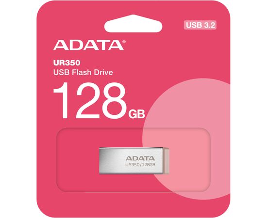 USB флеш накопитель ADATA 128GB UR350 Silver/Beige USB 3.2 (UR350-128G-RSR/BG), изображение 5 USB флеш накопитель ADATA 128GB UR350 Silver/Beige USB 3.2 (UR350-128G-RSR/BG), изображение 5
