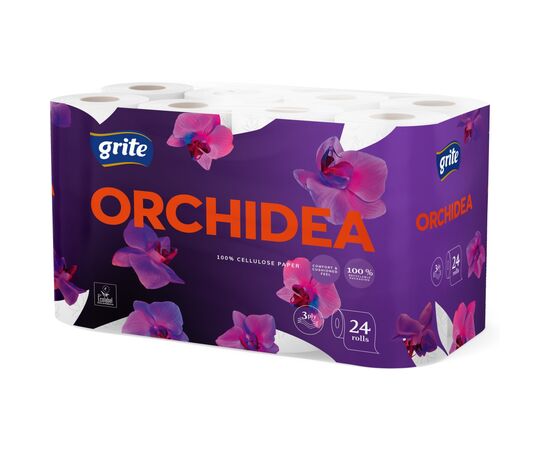 Туалетний папір Grite Orchidea 3 шари 24 рулони (4770023348132)