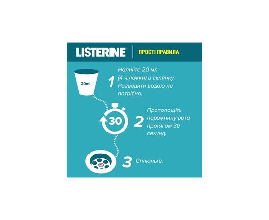 Ополаскиватель для полости рта Listerine Свежая мята Мягкий вкус 1000 мл (3574661011394/3574661619927), изображение 4 Ополаскиватель для полости рта Listerine Свежая мята Мягкий вкус 1000 мл (3574661011394/3574661619927), изображение 4