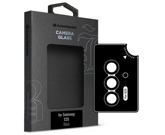 Скло захисне Armorstandart Camera Supreme BI Samsung S25 Black (ARM83218)