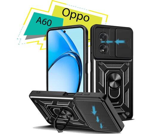 Чохол до мобільного телефона BeCover Military Oppo A60 Black (713078)