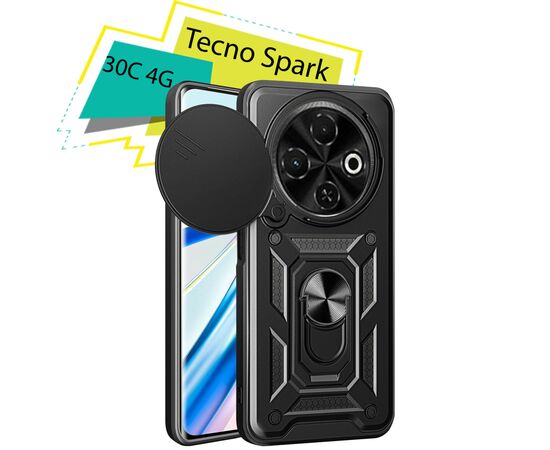 Чохол до мобільного телефона BeCover Military Tecno Spark 30C 4G Black (713074)