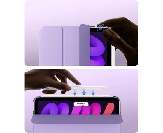 Чехол для планшета BeCover Tri Fold Hard BeCover Apple iPad Mini 7 2024 Purple (712455), изображение 3 Чехол для планшета BeCover Tri Fold Hard BeCover Apple iPad Mini 7 2024 Purple (712455), изображение 3