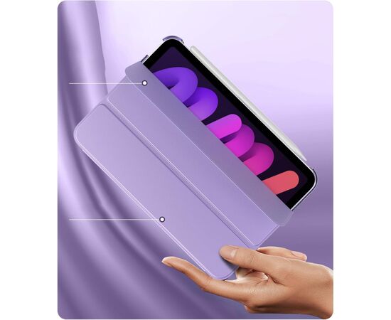 Чехол для планшета BeCover Tri Fold Hard BeCover Apple iPad Mini 7 2024 Purple (712455), изображение 4 Чехол для планшета BeCover Tri Fold Hard BeCover Apple iPad Mini 7 2024 Purple (712455), изображение 4