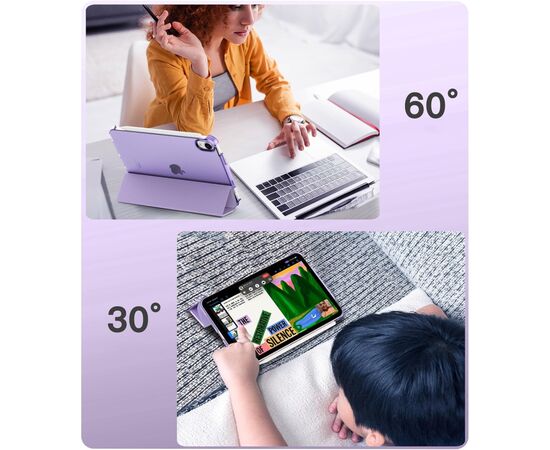 Чехол для планшета BeCover Tri Fold Hard BeCover Apple iPad Mini 7 2024 Purple (712455), изображение 8 Чехол для планшета BeCover Tri Fold Hard BeCover Apple iPad Mini 7 2024 Purple (712455), изображение 8