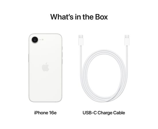 Мобильный телефон Apple iPhone 16e 128GB White (MD1R4), изображение 9 Мобильный телефон Apple iPhone 16e 128GB White (MD1R4), изображение 9