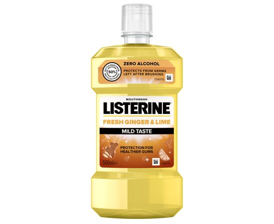 Ополаскиватель для полости рта Listerine Свежесть имбиря и лайма 500 мл (3574661562056), изображение 3 Ополаскиватель для полости рта Listerine Свежесть имбиря и лайма 500 мл (3574661562056), изображение 3