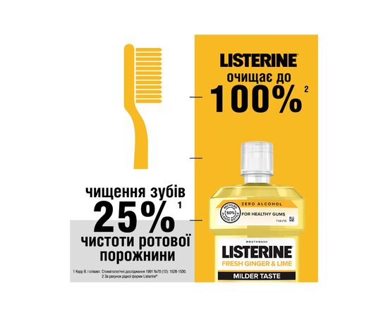 Ополаскиватель для полости рта Listerine Свежесть имбиря и лайма 500 мл (3574661562056), изображение 9 Ополаскиватель для полости рта Listerine Свежесть имбиря и лайма 500 мл (3574661562056), изображение 9