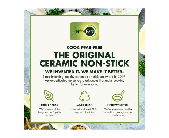 Сковорода GreenPan Mayflower, 20 см з керамічним покриттям, блакитна (CC001667-001), изображение 8 Сковорода GreenPan Mayflower, 20 см з керамічним покриттям, блакитна (CC001667-001), изображение 8