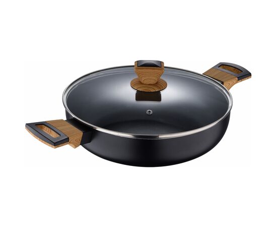 Сотейник Bergner Earth black з кришкою 28 см (BG-32038-BK)