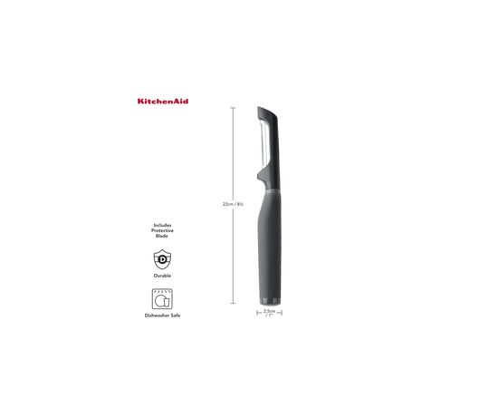 Овощечистка KitchenAid Coreline, вертикальна 22 см, сірий (KAS112OHCGG), изображение 6 Овощечистка KitchenAid Coreline, вертикальна 22 см, сірий (KAS112OHCGG), изображение 6
