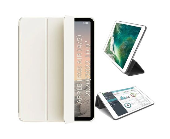 Чохол до планшета BeCover Tri Fold Soft TPU Silicone BeCover Apple iPad Air (4/5) 2020/2022 10.9" Beige (711734)