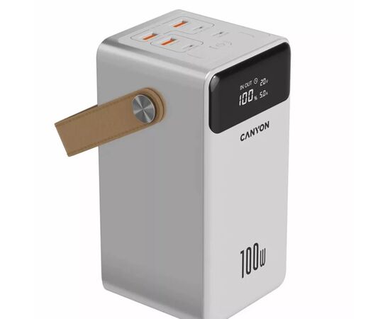 Батарея универсальная Canyon 60000mAh OnPower 610 PD/100W metal White (CNS-CPB610W), изображение 2 Батарея универсальная Canyon 60000mAh OnPower 610 PD/100W metal White (CNS-CPB610W), изображение 2