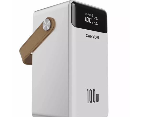 Батарея универсальная Canyon 60000mAh OnPower 610 PD/100W metal White (CNS-CPB610W), изображение 3 Батарея универсальная Canyon 60000mAh OnPower 610 PD/100W metal White (CNS-CPB610W), изображение 3