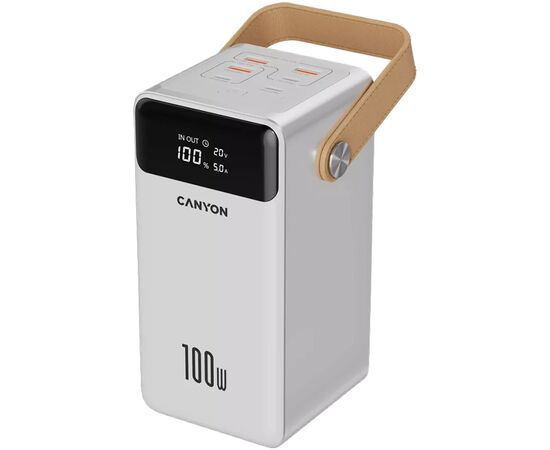 Батарея универсальная Canyon 60000mAh OnPower 610 PD/100W metal White (CNS-CPB610W)