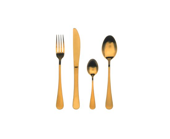 Набір столових приборів Bergner Munich gold matt 24 предмета (BG-5134-GD)