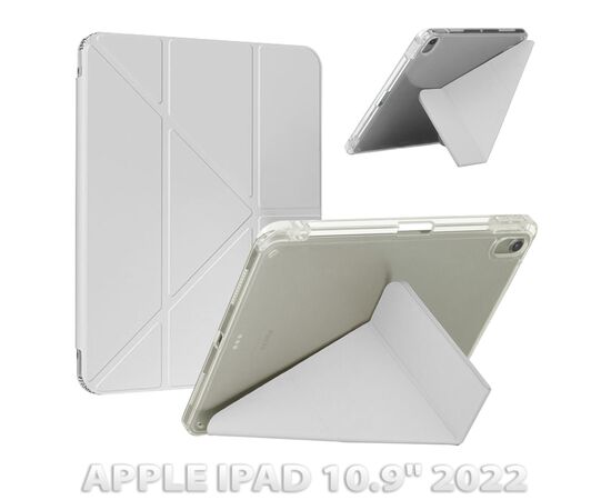 Чохол до планшета BeCover Ultra Slim Origami Transparent Apple iPad 10.9" 2022 Gray (712939)