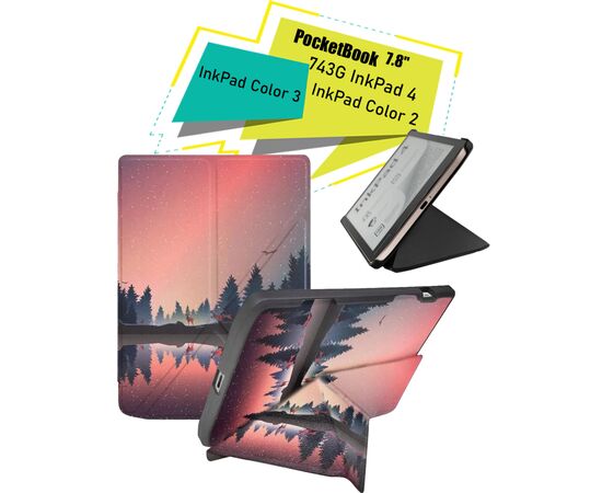 Чохол до електронної книги BeCover Ultra Slim Origami PocketBook 743G InkPad 4/InkPad Color 2/InkPad Color 3 (7.8") Dusk (713085)