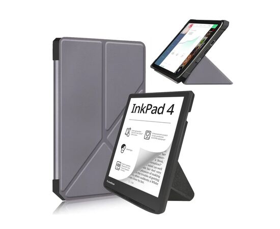 Чехол для электронной книги BeCover Ultra Slim Origami PocketBook 743G InkPad 4/InkPad Color 2/InkPad Color 3 (7.8") Gray (713087), изображение 2 Чехол для электронной книги BeCover Ultra Slim Origami PocketBook 743G InkPad 4/InkPad Color 2/InkPad Color 3 (7.8") Gray (713087), изображение 2