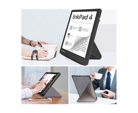 Чехол для электронной книги BeCover Ultra Slim Origami PocketBook 743G InkPad 4/InkPad Color 2/InkPad Color 3 (7.8") Gray (713087), изображение 3 Чехол для электронной книги BeCover Ultra Slim Origami PocketBook 743G InkPad 4/InkPad Color 2/InkPad Color 3 (7.8") Gray (713087), изображение 3