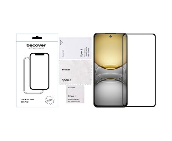 Стекло защитное BeCover Realme C75 Black (713034), изображение 5 Стекло защитное BeCover Realme C75 Black (713034), изображение 5