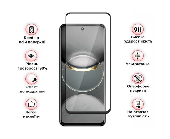 Скло захисне BeCover Tecno Spark 30 Pro (KL7) Black (713080), зображення 3 Скло захисне BeCover Tecno Spark 30 Pro (KL7) Black (713080), зображення 3