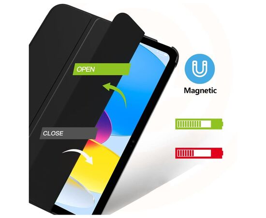 Чехол для планшета BeCover Tri Fold Hard Apple iPad 10.9" 2022/2024 Black (712983), изображение 2 Чехол для планшета BeCover Tri Fold Hard Apple iPad 10.9" 2022/2024 Black (712983), изображение 2