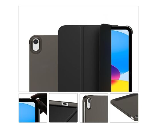 Чехол для планшета BeCover Tri Fold Hard Apple iPad 10.9" 2022/2024 Black (712983), изображение 4 Чехол для планшета BeCover Tri Fold Hard Apple iPad 10.9" 2022/2024 Black (712983), изображение 4
