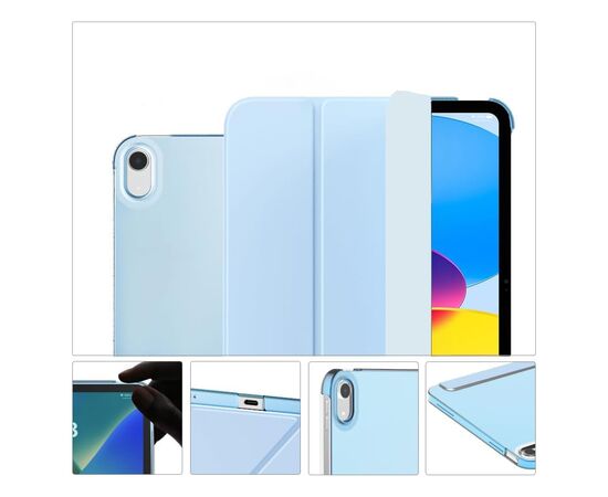 Чехол для планшета BeCover Tri Fold Hard Apple iPad 10.9" 2022/2024 Light Blue (712984), изображение 4 Чехол для планшета BeCover Tri Fold Hard Apple iPad 10.9" 2022/2024 Light Blue (712984), изображение 4