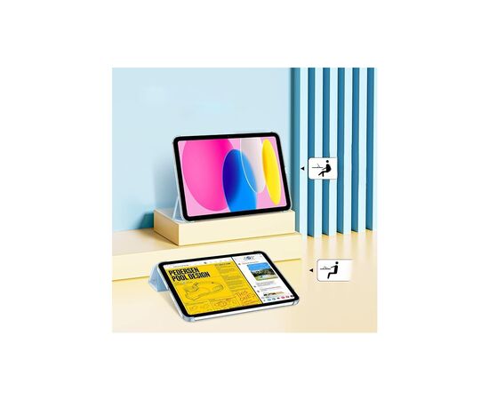 Чехол для планшета BeCover Tri Fold Hard Apple iPad 10.9" 2022/2024 Light Blue (712984), изображение 5 Чехол для планшета BeCover Tri Fold Hard Apple iPad 10.9" 2022/2024 Light Blue (712984), изображение 5