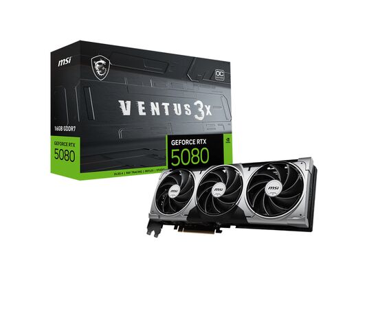 Видеокарта MSI GeForce RTX5080 16GB VENTUS 3X OC (RTX 5080 16G VENTUS 3X OC), изображение 7 Видеокарта MSI GeForce RTX5080 16GB VENTUS 3X OC (RTX 5080 16G VENTUS 3X OC), изображение 7